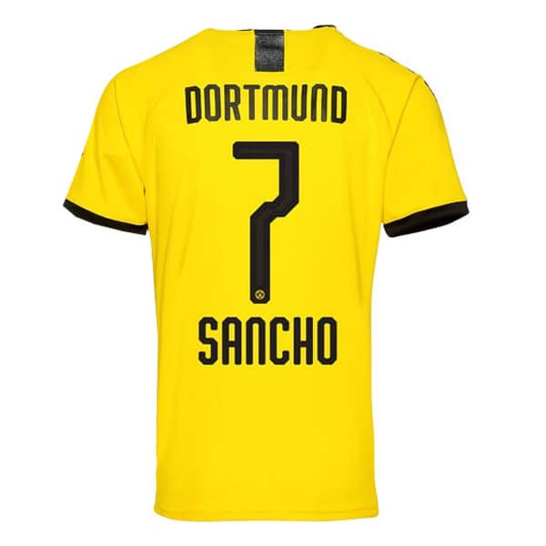 Tailandia Replicas Camiseta Borussia Dortmund NO.7 Sancho 1ª 2019/20 Amarillo